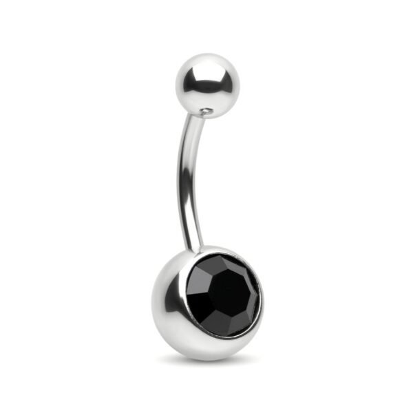 black basic belly ring