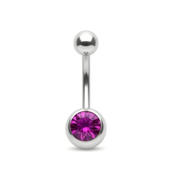 fuchsia basic belly ring