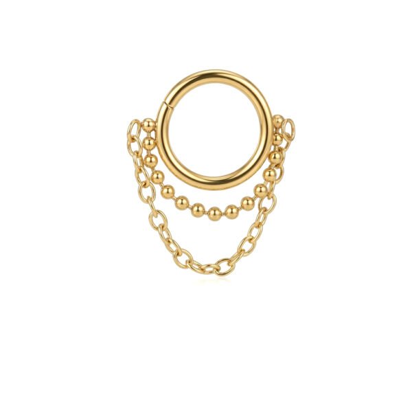 Gold chain hoop