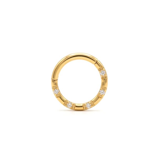 Gold scattered stones hoop