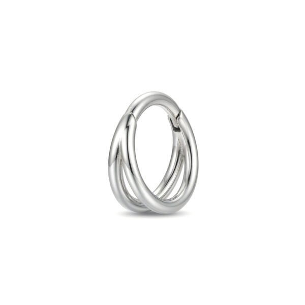 Silver Double hoop