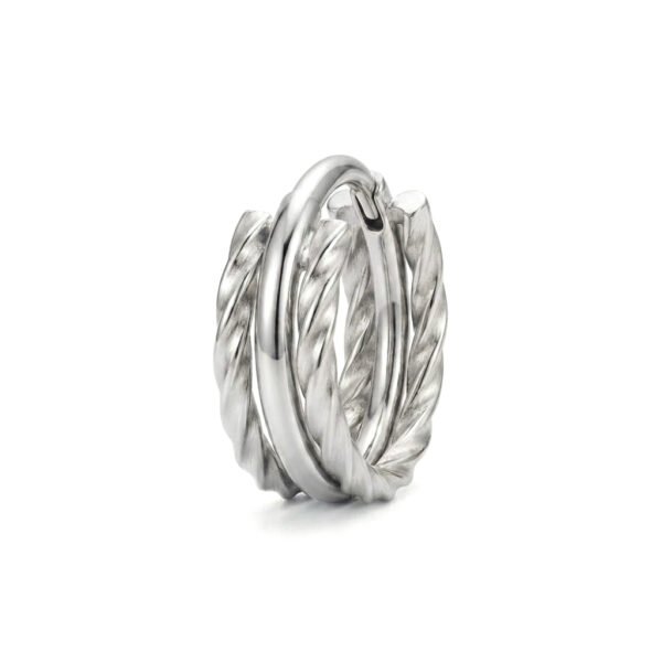 Silver Ripple hoop