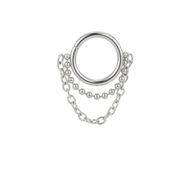 Silver chain hoop