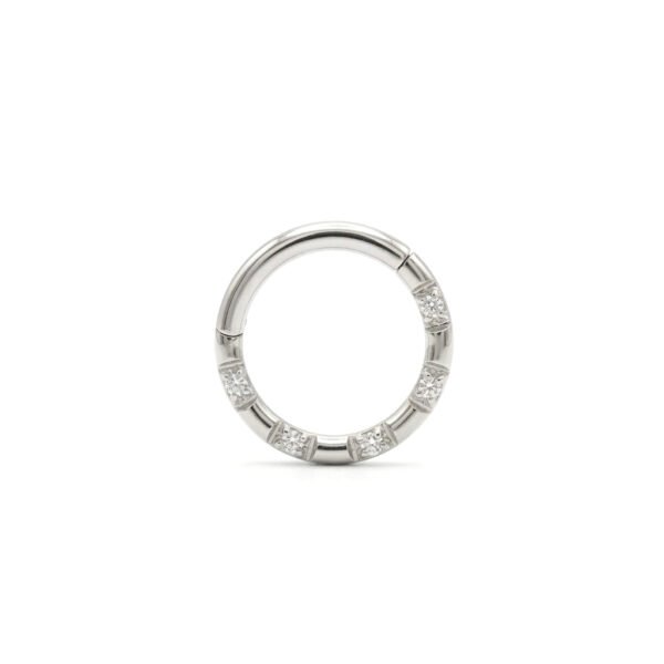 Silver scattered stones hoop