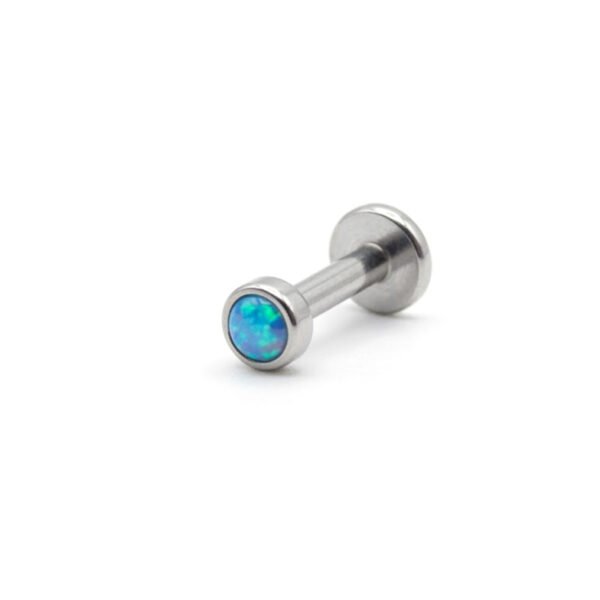 Silver small blue opal