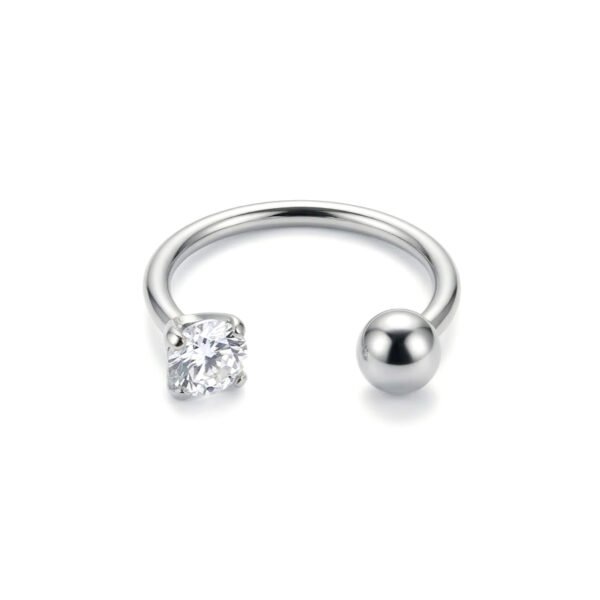 Silver thin horseshoe