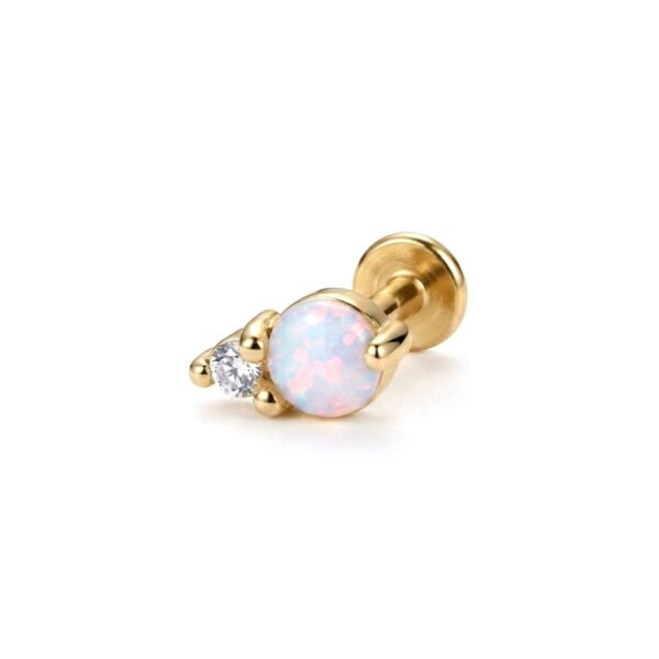 Gold zircon opal