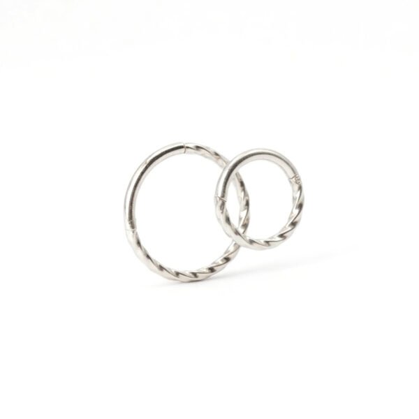 silver wavy hoop