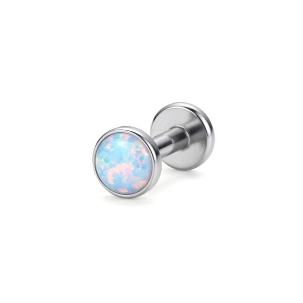 Silver big iridescent opal