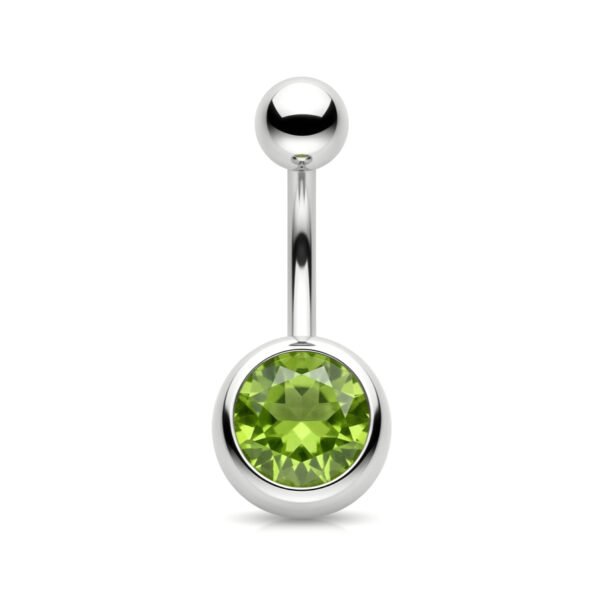 green basic belly ring