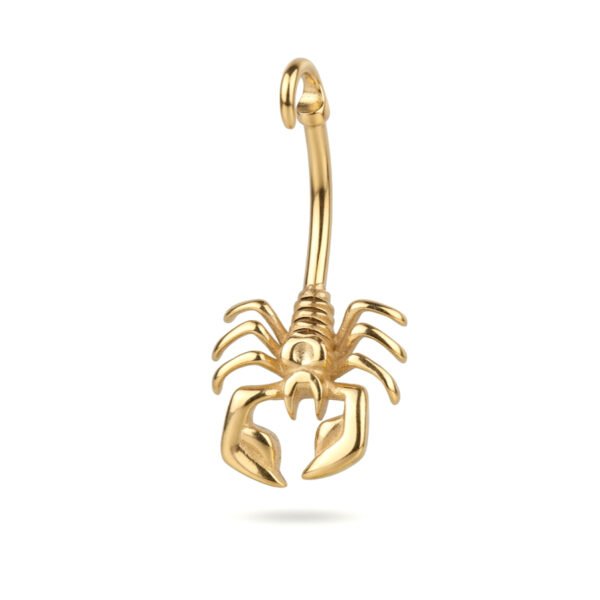 Gold scorpion belly ring