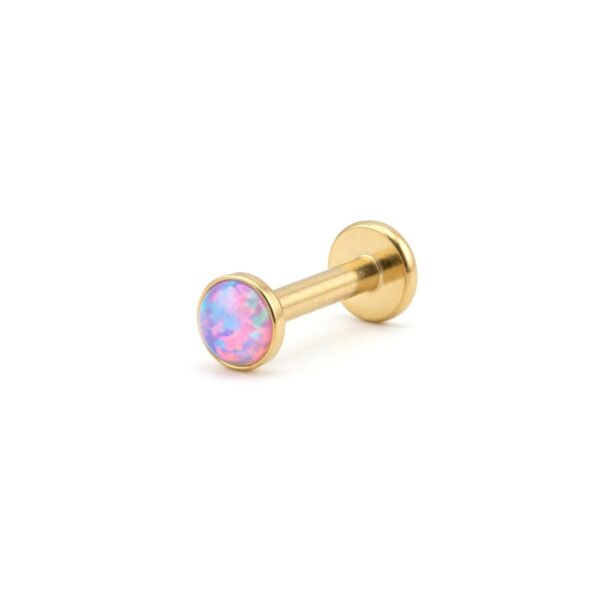 Gold big purple opal