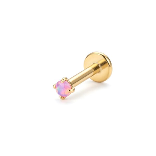 Gold tiny purple opal