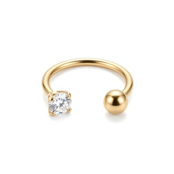 Gold thin horseshoe