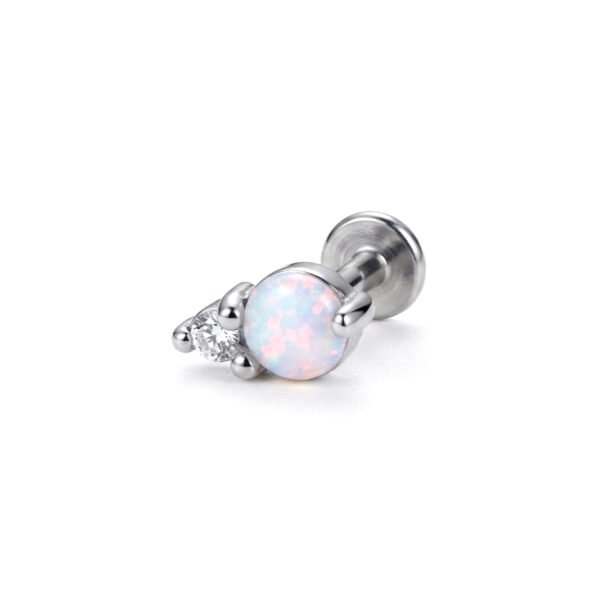 Silver zircon opal