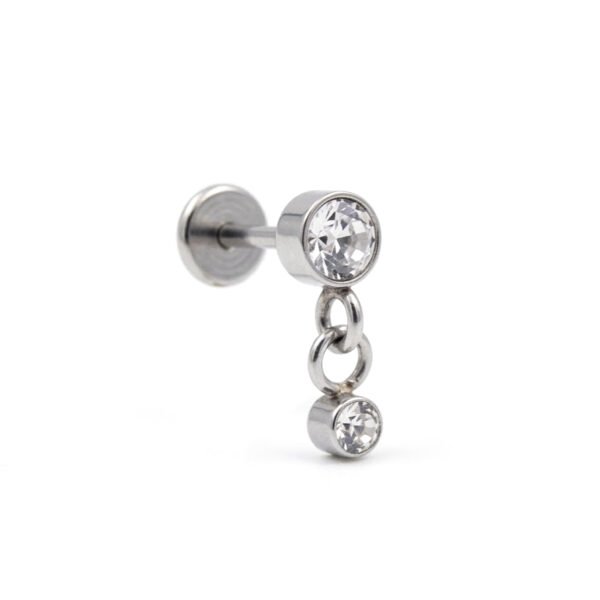 Silver zircon chain