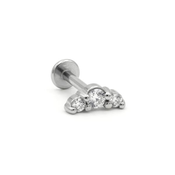 Silver Triple zircon