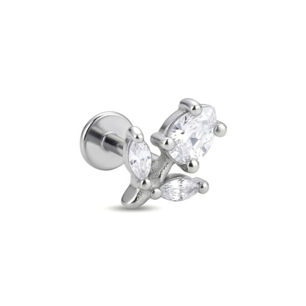 Silver zircon rose