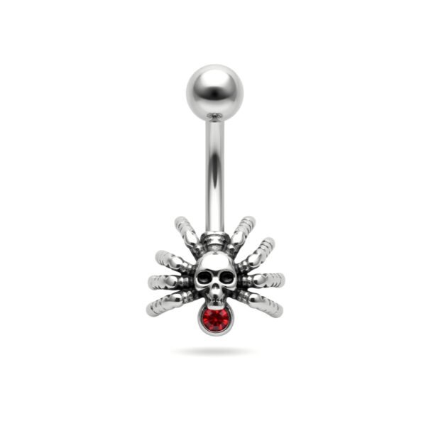 skull belly ring