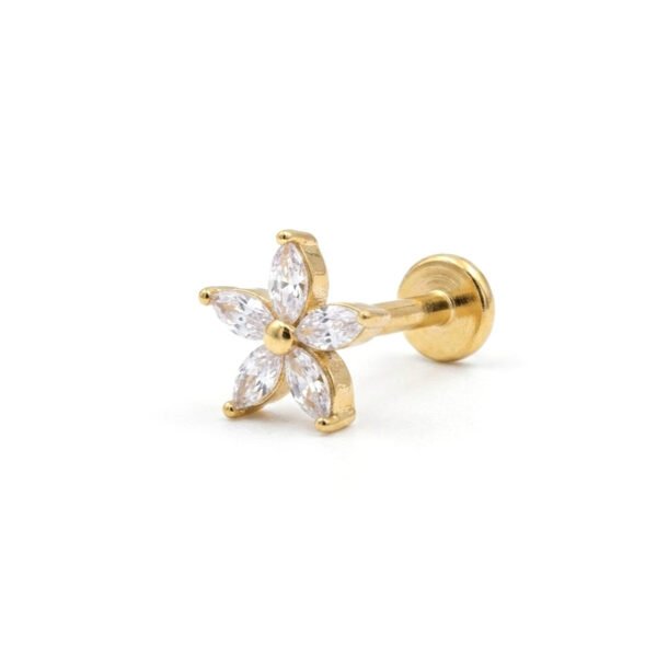 Gold zircon flower